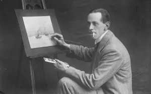 Smoking Cigarette Cigar Prints: US Warship at Hastings : great compliment to a marine artist. Mr W M Birchall
