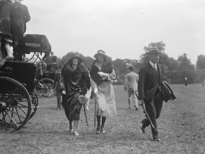 Watching the Polo at the Hurlingham Club, the Champion Cup semi - finals -