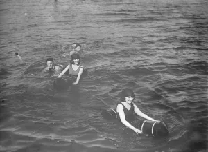 Water Bellies on Water Bicycles These charming girls on water bicycles cause something