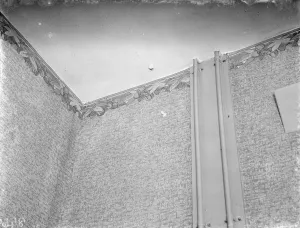 Water damage to a ceiling from geyser burst at Petts Wood, Kent. 12 April 1938