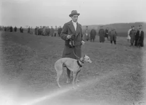 The Waterloo Cup at Altcar Mrs W Beers Fighting Force the winner of the Waterloo