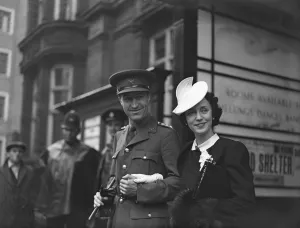 40s 40s 1940s 1940s Nineteen Forties Prints: Wedding of Captain Hamish Hamilton ( publisher ) and Countess Yvonne Pallavicino