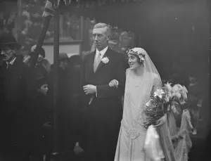 Wedding. Com E Bruce Gardyne and Miss J McLaren were married at St Peters Cranley Gardens