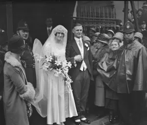 Bride Prints: Wedding of Commander the Honourable Christopher Roper Curzon, Royal Navy, and Miss