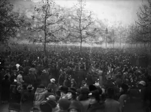 Wedding of the Duke of Kent and Princess Marina. Huge crowds collected everywhere