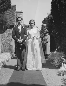 The wedding of Guy Farrr and Mary Stacey in Crayford, Kent. The bride and groom