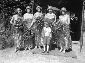 Wedding of the Hon Irene Cage and Capt Shuldham at Firle, Sussex The Hon Yvonne Gage