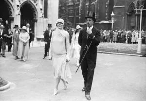 Wedding. The Hon Rosemary Guest, daughter of Viscount Wimborne and the Hon Gilbert