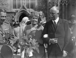 Wedding Dress Prints: Wedding of Lieut G T Raikes and Miss D Wilson Fox at Northshaw Heartfordshire Mrs Wilson Fox