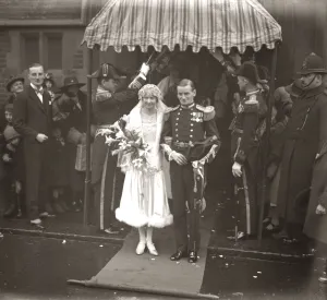 Wedding of Lieutenant the Honourable Robert A W Southwell, Royal Navy, and Miss