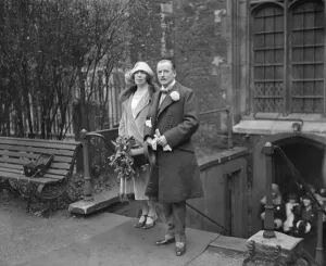 Wedding of Major Aylmerand the Hon Mrs Patrick Machaghten at the Savoy Chapel 31st