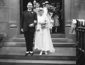 Wedding. The marriage between the Rev D P Low and Miss W P Edmunds took place