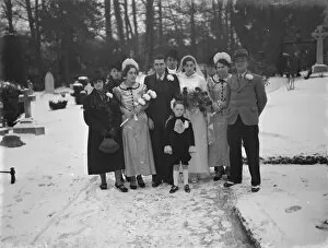 Winter Collection: The wedding of Miss I Herman held in Foots Cray, Kent. Wedding group. 24 December