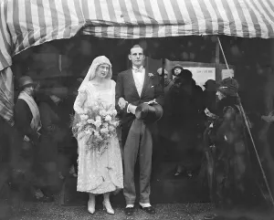 Fashionista Prints: Wedding of Mr C Dalrymple Belgrave and Miss Marjorie Barrett Lennard at St Marks Church