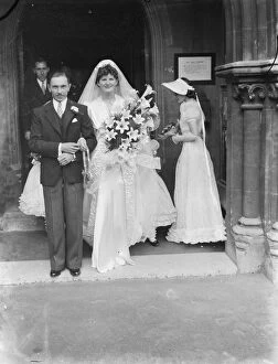 World War Two Ww2 Second World War Collection: The wedding of Mr Charles John Dent and Miss Irene Werritt in Bexleyheath, Kent