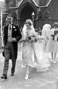 Groom Prints: Wedding of Mr Edward Rice and Miss Marcella Duggan at St Margarets, Westminster, London