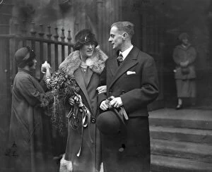 Women Collection: Wedding of Mr F Edward Bullmore and Miss Adeline Roscow at St Dunstans in the West