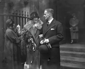 Wedding Prints: Wedding of Mr F Edward Bullmore and Miss Adeline Roscow at St Dunstans in the West