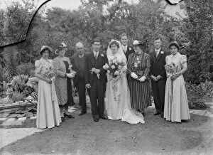 World War Two Ww2 Second World War Collection: The wedding of Mr Francis William Elliston Erwood and Miss Vidam Cotton Cory in Sidcup, Kent