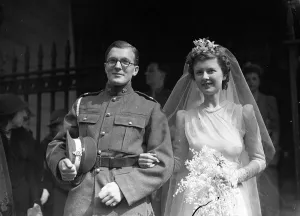 40s 40s 1940s 1940s Nineteen Forties Prints: The wedding of Mr Harradine Mason and Miss Mary Rigg at St Marks Church