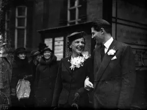 Wartime Prints: The wedding of Mr Ian Wilson - Young ( second secretary at the Foreign Office )