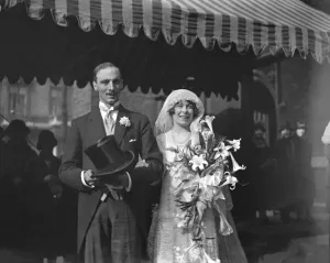 Wedding Dress Prints: Wedding of Mr J Thorburn McGaw, rifle brigade and Miss Sylvia Johnstone at St Peters