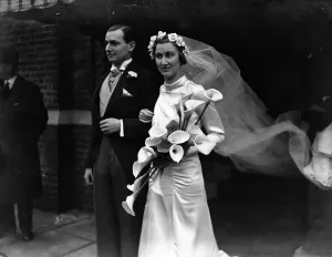 Marriage Prints: The wedding of Mr John Neil Cooper and Miss Betty Soames ( Kent County Tennis player