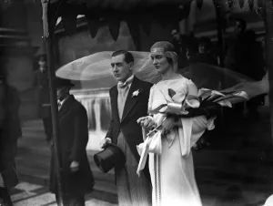 Wedding of Mr Richard Mallock and Miss Myra Tiarks at the Brompton Oratory, London