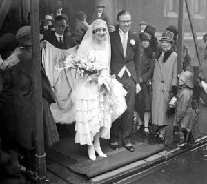 Wedding of Mr Spencer Curtis Brown and Miss Enid Jean Watson at St Columbas Pont Street, London