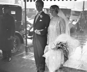 Wedding Prints: Wedding of Mr Sylvester Gates and Miss Nancy Tennant at St Margarets Church, Westminster