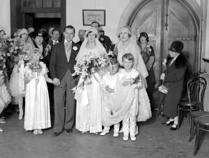 Groom Prints: Wedding of Mr Walter, Woolland and Miss Valerie Cory at St Peters, Cranley Gardens
