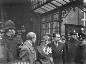 Wedding of Prince Sigvard of Sweden and Fraulein Erika Patzek, Daughter of a Berlin industrialist