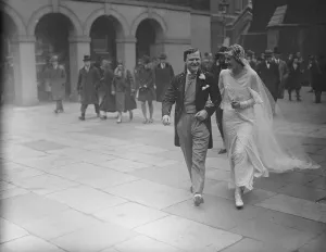 A wedding in the temple. The marriage between Mr Harold Heathcote Williams, of 3