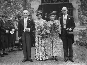 Elderly Prints: The wedding of W Gs Sykes and Milner. Some of the happy guests. July 1938