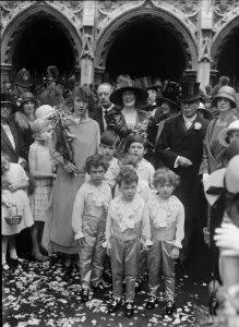 Wedding of the year. The Hon Monica Grenfell was married at St Margarets to Air