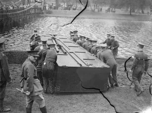 Weekend Sappers build bridge for Coronation crowds in St Jamess Park. Eighty