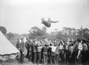 Three weeks of war on the South Downs A little blanket tossing by members of