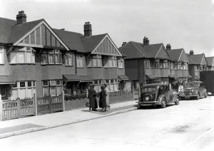 General Civilisations Prints: Welling, London 1938. Typical residential street scene