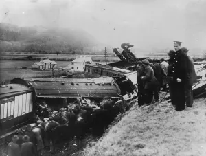 The Welsh express disaster The tangled mass of tragic wreckage which was presented