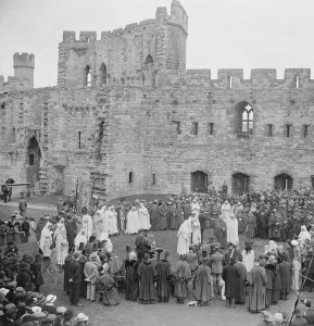 Welsh National Eisteddfod at Carnarvon A General view of the Gorsedd 2 August 1921