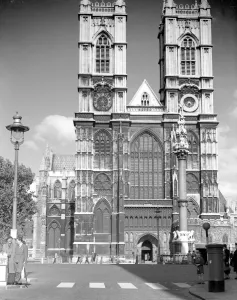 Umbrella Prints: Westminster Abbey, Westminster, London, England, UK. 1950s