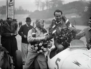 Racing Prints: Whitney straight wins international trophy race at Brooklands with average speed