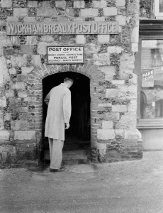 Doorway Prints: Wickhambreaux village post office near Canterbury, Kent. 1938