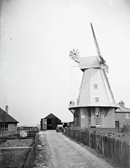 Field Collection: The Willesborough windmill, Ashford, Kent. Kentish smock mill. 1935