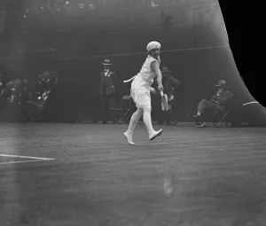 Wimbledon. Mrs Bundy in play. 3 July 1929