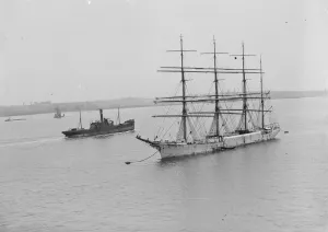 The windjammer Magdalene Vinnen at anchor. 1939