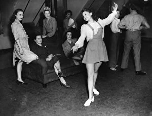 Party Collection: Windmill girls in 1946 dance / dancing / party season / celebration / happy vintage