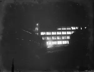 Factory Prints: Window lights from the Munition works building in Crayford, Kent. 1936
