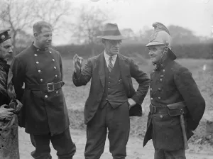 Two wings of country mansion destroyed by fire. Mr Edward Faulkner, the head gardner