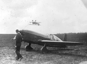 Royal Coach Prints: Wings first. M Massotte, one of Frances leading stunt pilots, almost skimming